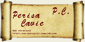 Periša Čavić vizit kartica